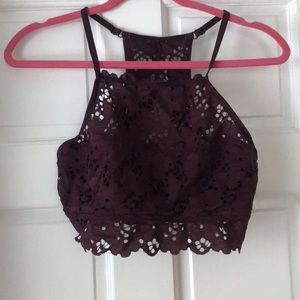 Lace High Neck Bralette